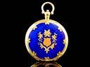 Antique 18ct Gold Cobalt Blue Enamel Locket
