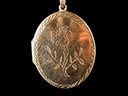 Vintage 9ct Gold Engraved Oval Picture Locket