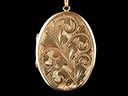 Large Vintage 9ct Gold Oval Picture Locket