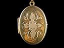 Vintage 9ct Gold Oval Picture Locket