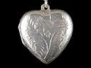 Large Vintage Silver Heart Picture Locket 