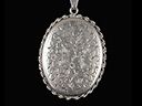 Vintage Silver Oval Picture Locket