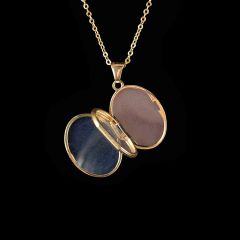 Vintage 9ct Gold & Diamond Triple Picture Locket