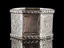 Antique Silver Octagonal Napkin Ring