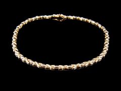 Vintage 9ct Gold Cross Link Necklace 