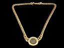 Vintage 18ct Gold & Diamond Byzantine Coin Necklet