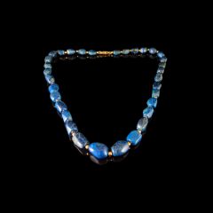 Vintage 14KT Gold & Lapis Lazuli Necklace