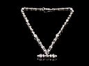 Vintage Silver Fancy Link T-Bar Albert Chain 