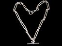 Antique Sterling Silver T-Bar Albert Chain 