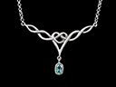 Vintage Silver & Aquamarine Art Nouveau Necklet 