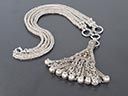 Antique Heavy Ornate Silver Chain & Pendant 