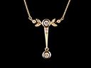 Vintage French 18ct Gold & Diamond Belle Epoque Necklet