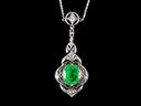 Vintage Platinum Emerald & Diamond Art Deco Necklet