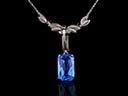 Antique Silver & Blue Topaz Art Nouveau Necklet 