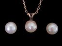 Vintage 9ct Gold & Pearl Jewellery Set 