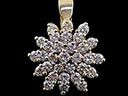 Vintage 18ct Gold Diamond Snowflake Pendant