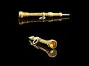 Antique Small Silver Gilt & Citrine Retractable Pencil 