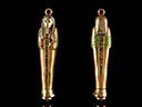 Antique 9ct Gold & Enamel Egyptian Propelling Pencil