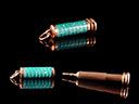 Antique 9ct Rose Gold & Enamel Propelling Pencil Pendant 
