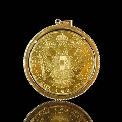 Antique 24ct Gold 4 Ducat Coin Pendant Back