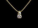 Vintage 18ct Gold Diamond Solitaire Pendant & Chain