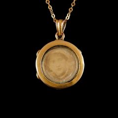 Antique 18ct Gold & Emerald Filigree Pendant Back