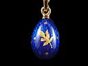 Vintage 18ct Gold & Enamel Faberge Egg Pendant & Chain