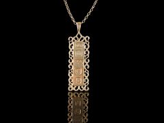 Vintage 9ct Gold Ingot Pendant