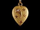 Vintage 18ct Gold & Pearl Heart Pendant