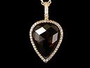 Rodney Rayner 18ct Gold Quartz & Diamond Mogul Pendant & Chain