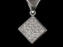 Vintage 18ct White Gold Pave Diamond Pendant