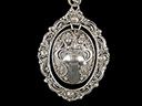 Antique Silver Filigree Buckle Pendant