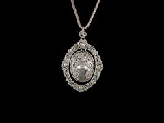 Antique Silver Filigree Buckle Pendant