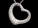 Tiffany & Co Platinum Diamond Heart Pendant & Chain