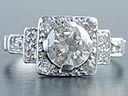 Vintage Platinum 1.65ct Diamond Art Deco Ring