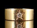 Vintage 18ct Gold & Diamond Art Deco Wedding Ring 