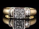 Vintage 18ct Gold & Platinum .70ct Diamond Art Deco Engagement Ring