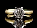 Vintage 18ct Gold Diamond Solitaire Engagement Ring 