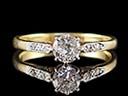 Antique 18ct Gold & Plat Diamond Engagement Ring 