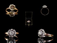 Antique 18ct Gold 1.06ct Diamond Engagement Ring 