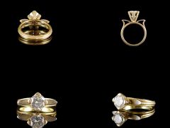 Vintage 18ct Gold .92ct Diamond Solitaire Engagement Ring