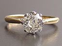 Antique 18ct Gold & Platinum 1.25ct Diamond Engagement Ring 