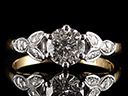 Antique 18ct Gold & Platinum .82CT Diamond Engagement Ring