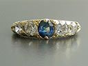 Antique 18ct Sapphire & Diamond Ring 