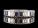 Antique 18ct W/Gold Sapphire & Diamond Half Eternity Ring Thumb