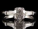 Vintage 18ct W/Gold 1.61ct Diamond Art Deco Engagement Ring 