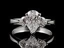 Vintage 18ct W/Gold Diamond Art Deco Engagement Ring 