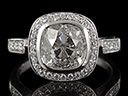 Vintage 18ct W/Gold 2.59CT Diamond Art Deco Engagement Ring - Thumbnail
