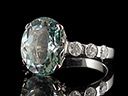 Vintage 18ct White Gold Aquamarine & Diamond Engagement Ring