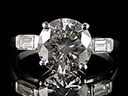 Vintage Platinum 2.71CT Certified Diamond Engagement Ring